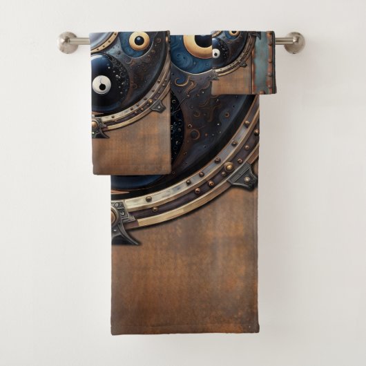 Elegantes Yin-Yang-Zeichen Badhandtuch Set (Insitu)