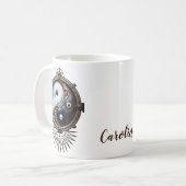 Elegantes Yin-Yang-Zeichen Kaffeetasse (Vorderseite Links)