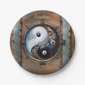 Elegantes Yin-Yang-Zeichen Pappteller (Vorderseite)