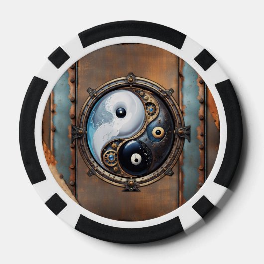 Elegantes Yin-Yang-Zeichen Pokerchips (Rückseite)