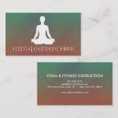 Elegantes YOGA-Instructor-Logo für Wasserfarben Treuekarte (Vorne/Hinten)