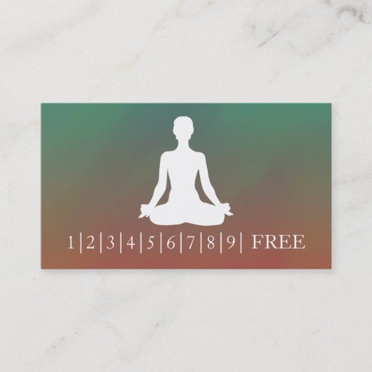 Elegantes YOGA-Instructor-Logo für Wasserfarben Treuekarte (Vorderseite)