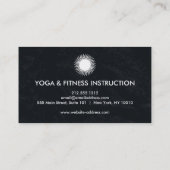 Elegantes Yoga mit Black & White Sun Logo Visitenkarte (Rückseite)