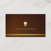 Elegantes zahnmedizinisches visitenkarte (Rückseite)