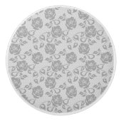 Elegantes zartes Elfenbeinmuster Keramikknauf (Vorderseite)