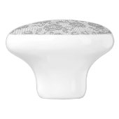 Elegantes zartes Elfenbeinmuster Keramikknauf (Seitenansicht)