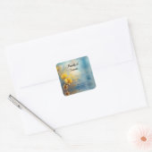 Elegantes zartes Namplate/Buchzeichen Quadratischer Aufkleber (Umschlag)