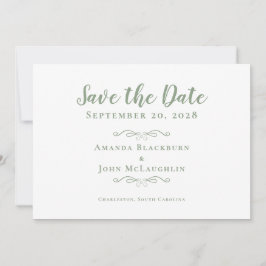 Elegantes zartes Skript Romantische Kalligrafie Gr Save The Date