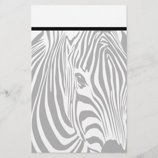 Elegantes Zebra-Briefpapier mit Briefkopf Briefpapier (Vorderseite)