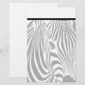 Elegantes Zebra-Briefpapier mit Briefkopf Briefpapier (Vorne/Hinten)
