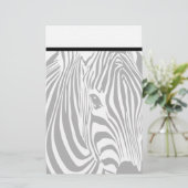 Elegantes Zebra-Briefpapier mit Briefkopf Briefpapier (Stehend Vorderseite)