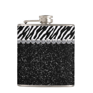 Elegantes Zebra Flachmann