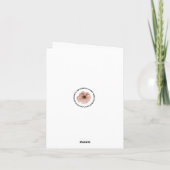 Elegantes Zebra mit Blume Crown Birthday Card Karte (Rückseite)