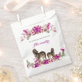 Elegantes Zebra Pink Floral Baby Shower Party Geschenktütchen (Ausgeschnitten)