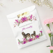 Elegantes Zebra Pink Floral Baby Shower Party Geschenktütchen (Versiegelt)