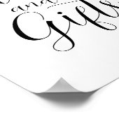 Elegantes Zeichen für kalligraphische Karten und G Poster (Ecke)