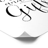 Elegantes Zeichen für kalligraphische Karten und G Poster (Ecke)