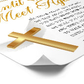 Elegantes Zeichen für religiöses Foto Poster (Ecke)