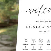 Elegantes Zeichen für vertikale Hochzeiten - Begrü Poster