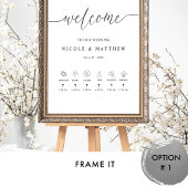 Elegantes Zeichen für vertikale Hochzeiten - Begrü Poster