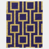 Elegantes, zeitgenössisches Gold-Muster in Ihrer F Fleecedecke (Vorderseite)
