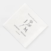 Elegantes zeitgenössisches Party zum Hochzeitsesse Serviette (Ecke)