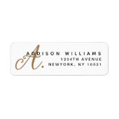 Elegantes, zeitgenössisches White-Script-Monogramm (Vorne)