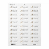 Elegantes, zeitgenössisches White-Script-Monogramm (Vorne)