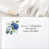 Elegantes, zeitloses Blumenadressen-Label (Insitu)