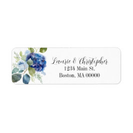 Elegantes, zeitloses Blumenadressen-Label