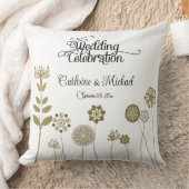 Elegantes Zeitloses Soft Gold Blumenpapier Kissen (Decke)