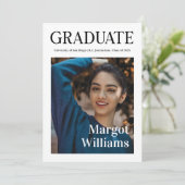 Elegantes Zeitungs-Abschluss-Foto Ankündigung (Stehend Vorderseite)