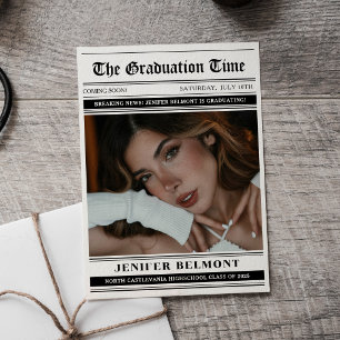 Elegantes zeitungsthemes Foto Abschluss Ankündigung