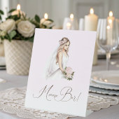 Elegantes zender Pink Brautparty Mimosa Bar Sockelschild