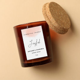 Elegantes, zentriertes Kerzensiegel Lebensmitteletikett