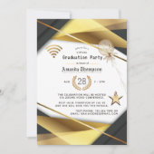 Elegantes Zertifikat für Virtual Graduation Party Einladung (Vorderseite)