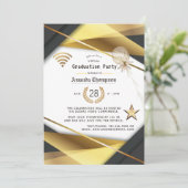Elegantes Zertifikat für Virtual Graduation Party Einladung (Stehend Vorderseite)