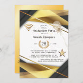 Elegantes Zertifikat für Virtual Graduation Party Einladung (Vorne/Hinten)