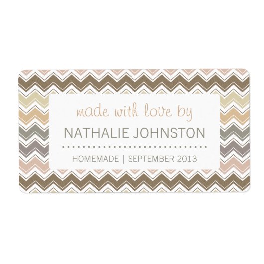 Elegantes Zickzack, hausgemachtes Bräunungsgeschen (Vorne)