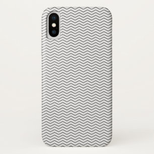 Elegantes Zickzack Muster in Weiß und Schwarz Case-Mate iPhone Hülle