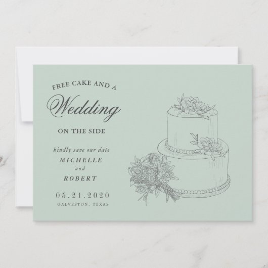 Elegantes Ziel Blumengebirge Save the Date Foto Einladung (Vorderseite)