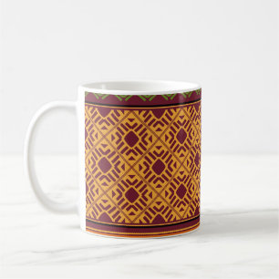 Elegantes Zierafrika: Indisches Ethnisches Muster Kaffeetasse