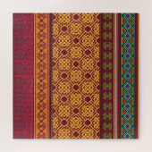 Elegantes Zierafrika: Indisches Ethnisches Muster Puzzle (Horizontal)