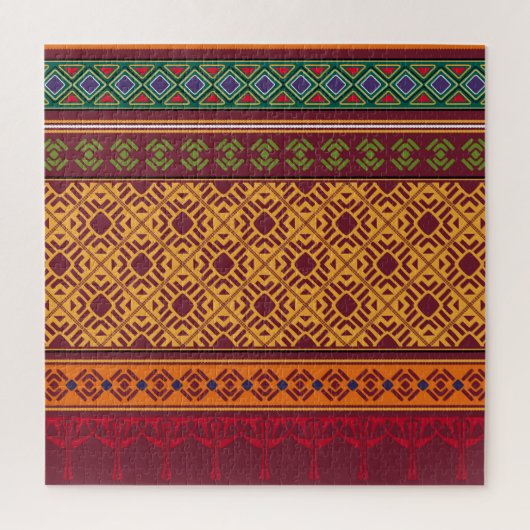 Elegantes Zierafrika: Indisches Ethnisches Muster Puzzle (Vertikal)