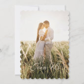 Elegantes Zierrahmen-Foto Hochzeit Einladung (Rückseite)