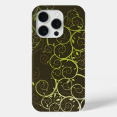 Elegantes Zierspirale Grüne Reben Deko Muster Case-Mate iPhone Hülle (Rückseite)