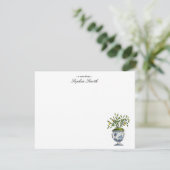 Elegantes Zitronenbaum Dankeskarte (Stehend Vorderseite)