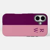 Elegantes Zwei-Ton-Rosa Case-Mate iPhone Hülle (Rückseite (Horizontal))