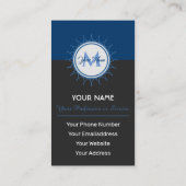 Elegantes zweifarbiges Monogramm und Beruf! Visitenkarte (Rückseite)