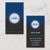 Elegantes zweifarbiges Monogramm und Beruf! Visitenkarte (Vorne/Hinten)